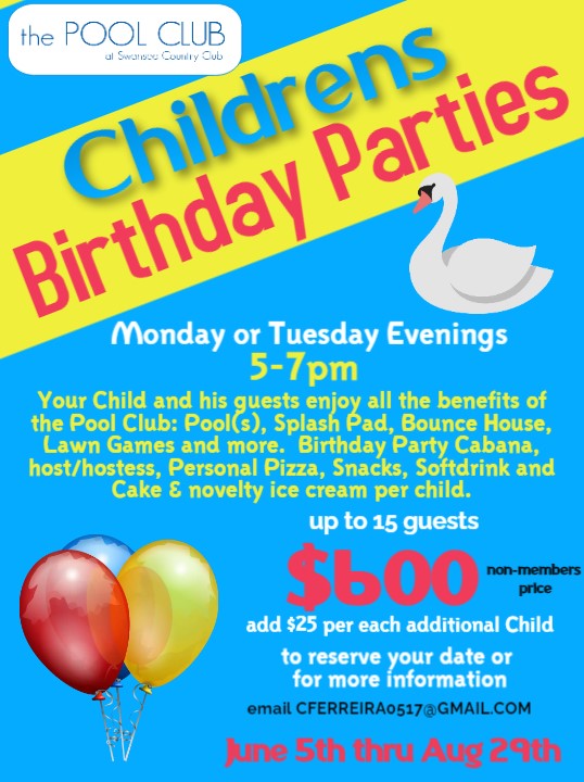 2023 Childrens Birthday Parties