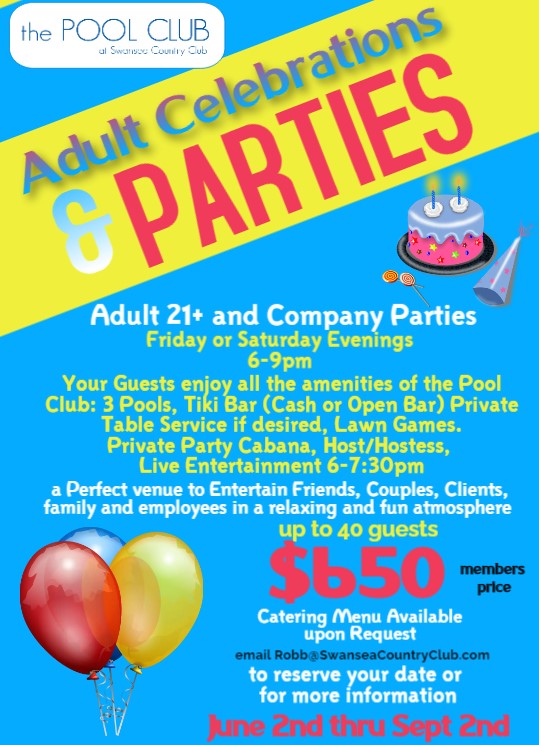 2023 adult celebrations and company parties members